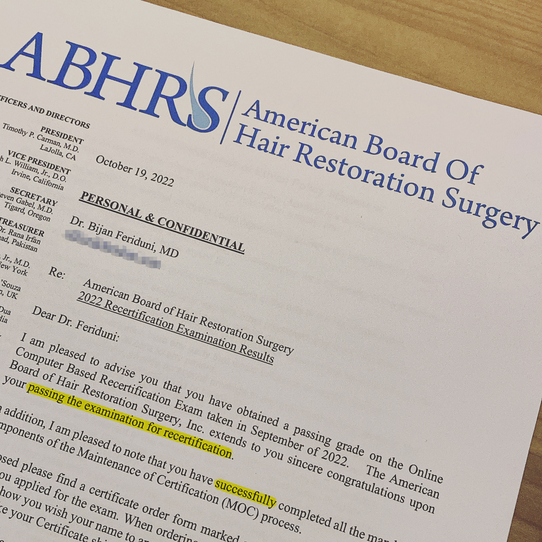 ABHRS News - Dr. Feriduni
