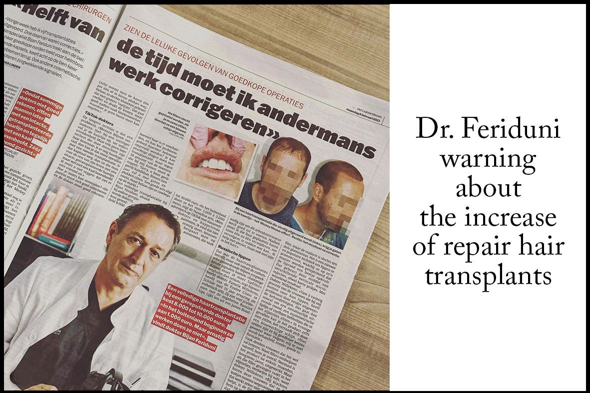 Today’s news: Dr. Feriduni on the serious increase in repair hair transplants 
